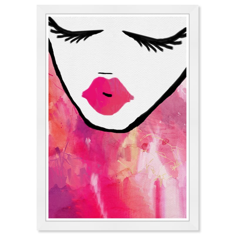 Wynwood Studio Prints Fashion and Glam Dreaming her Pink and Hot Pink Glam Wall Art Canvas Print