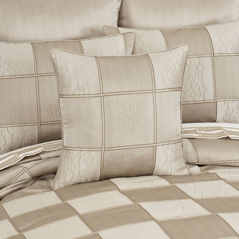 Brando Flax 20" Square Decorative Throw Pillow - Polyester - Flax - Accent