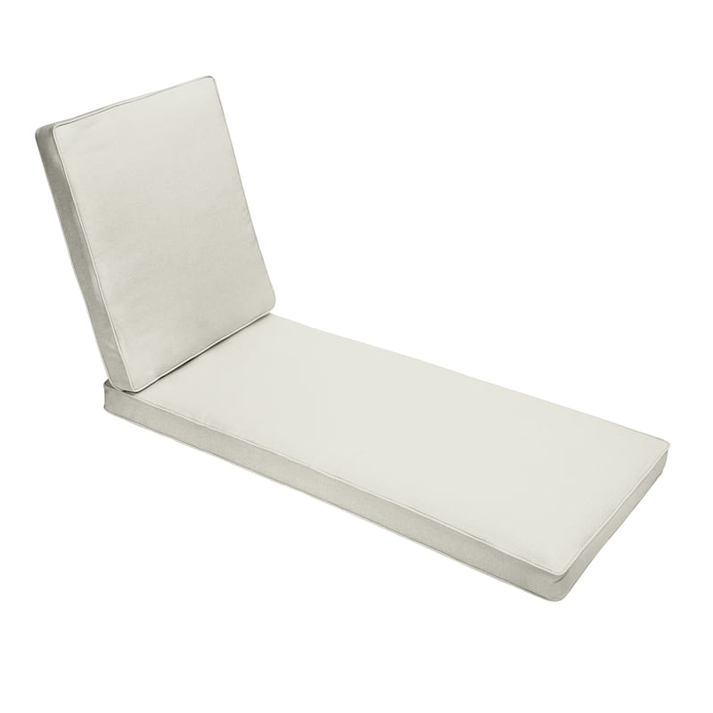 Sorra Home Indoor/Outdoor Corded Chaise Lounge Chair Cushion