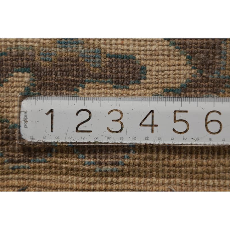 Hand Knotted Oriental 100% Wool Carpet Transitional All-Over Greys & Charcoal Oushak Area Rug - 12' 3'' X 9' 0''