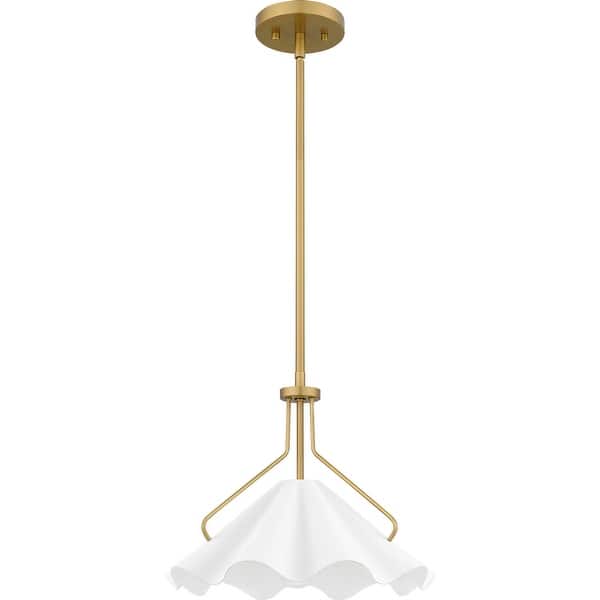 slide 2 of 6, Aged Brass One Light Pendant from the Quoizel Pendant Collection Aged Brass