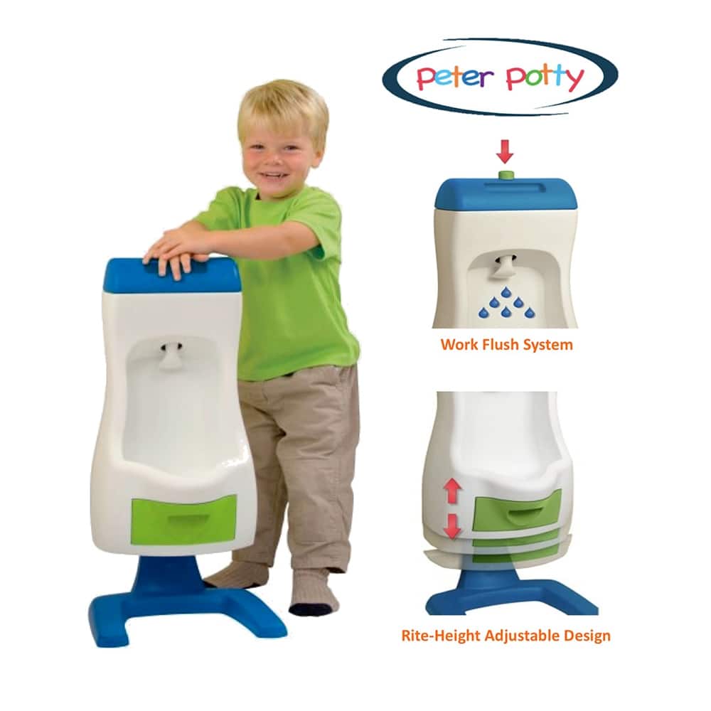 slide 2 of 5, Peter Potty Flushable Toddler Urinal - White