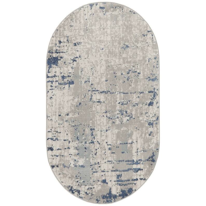 Mebe Power Loomed Abstract Modern Durable Area Rug By HomeRoots - 60' X '36' X '0.32