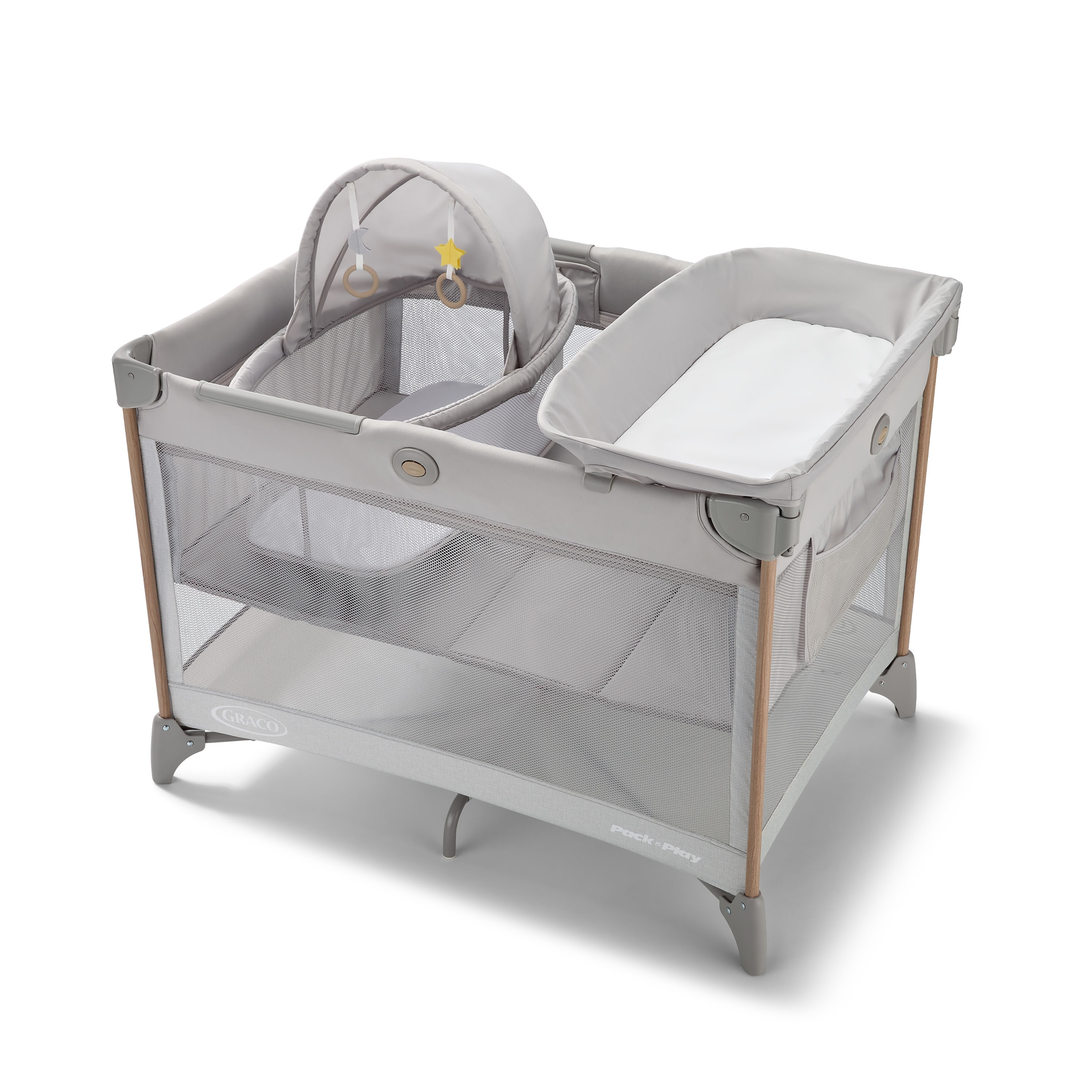 Graco Pack 'n Play CareSuite Bassinet Lux Playard, Sky
