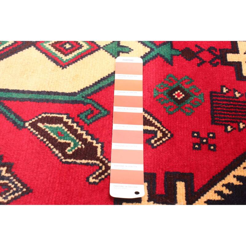 ECARPETGALLERY Hand-knotted Teimani Red Wool Rug - 2'9 x 4'9