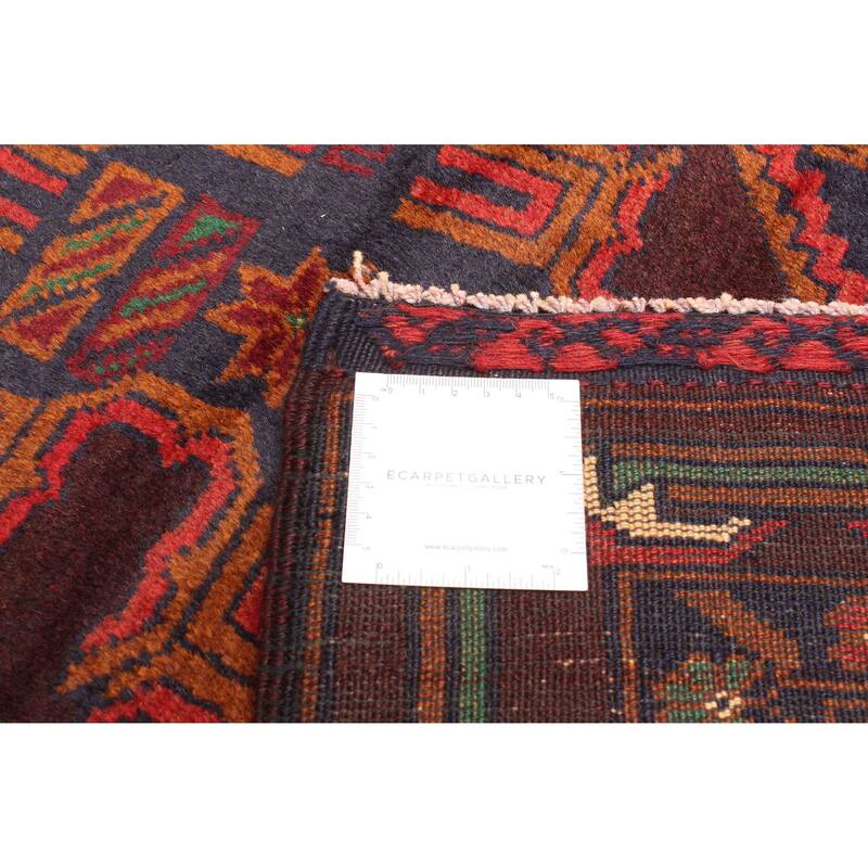 ECARPETGALLERY Hand-knotted Teimani Dark Navy Wool Rug - 3'10 x 6'6