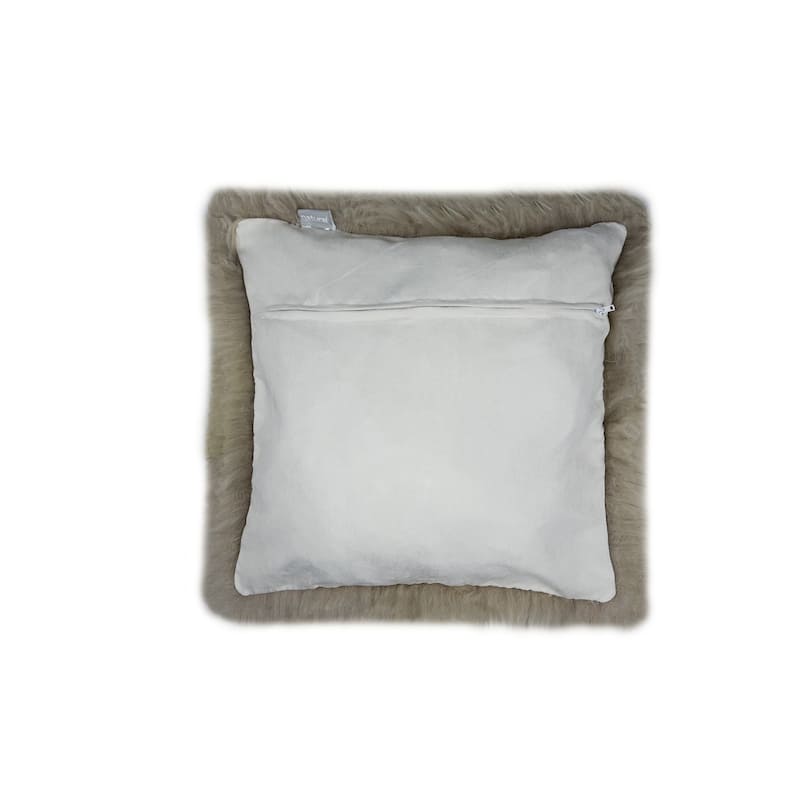 Natural Sheepskin Square Pillow - On Sale - Bed Bath & Beyond - 34191624