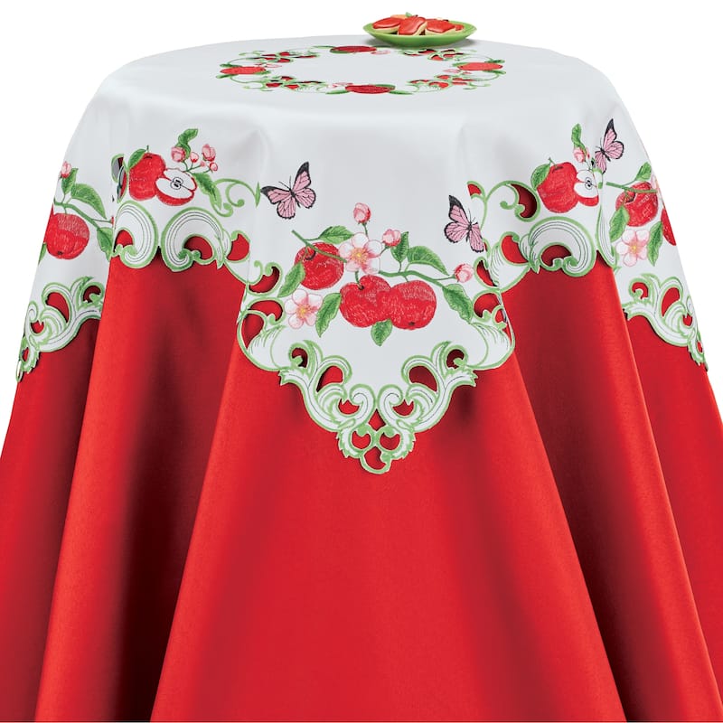 Apples and Butterflies Embroidered Table Linens