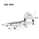 preview thumbnail 5 of 7, Twin Size Upholstered Boucle Fabric Platform Bed with Cloud-Shaped Headboard, Pine Wood Bed Frame for Kids, Boys & Girls, White
