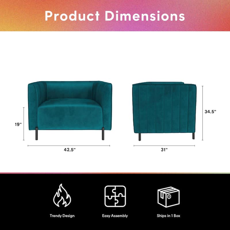 CosmoLiving Blair Upholstered Accent Chair and a Half