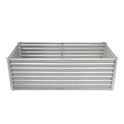 Extra Deep Galvanized Steel Raised Garden Bed 24 Inch High Rust Resistant Planter Box for Vegetables Flowers - 70.9 x 37 x 23.6