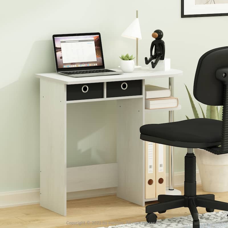 Laptop Desk Table - Home Office Computer Table - White Oak Finish - Modern Design