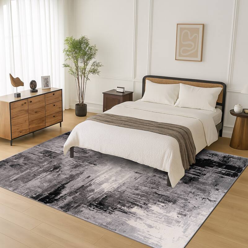 World Rug Gallery Bari Contemporary Abstract Art Area Rug