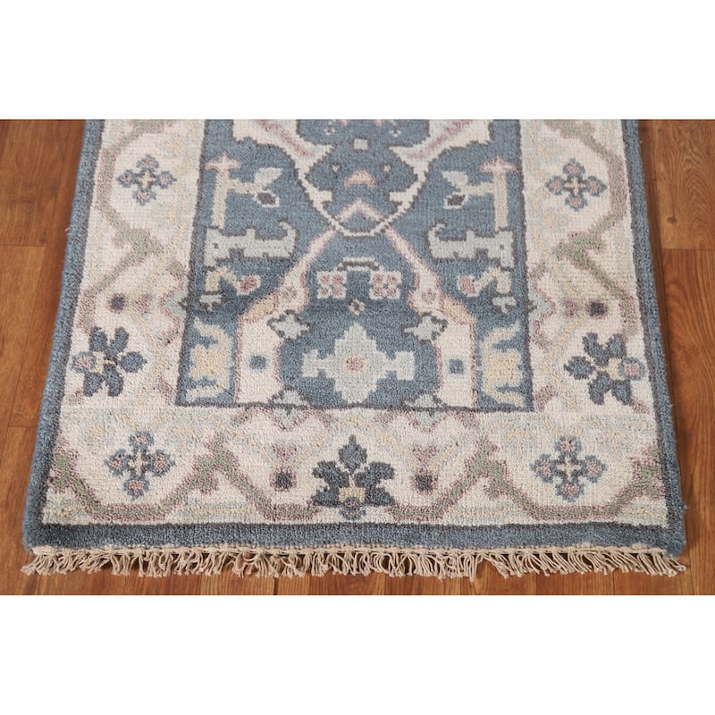 Oushak Indian Runner Rug Handmade Wool Carpet - 2'6"x 9'10"