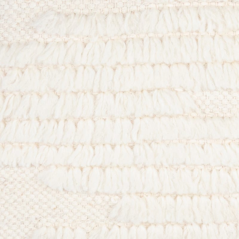 Kerrie Wool and Fringe Farmhouse Throw Pillow