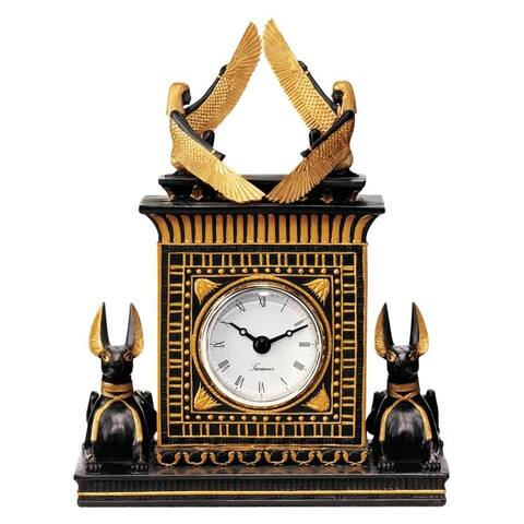 Design Toscano Temple of Anubis Egyptian Revival Sculptural Clock