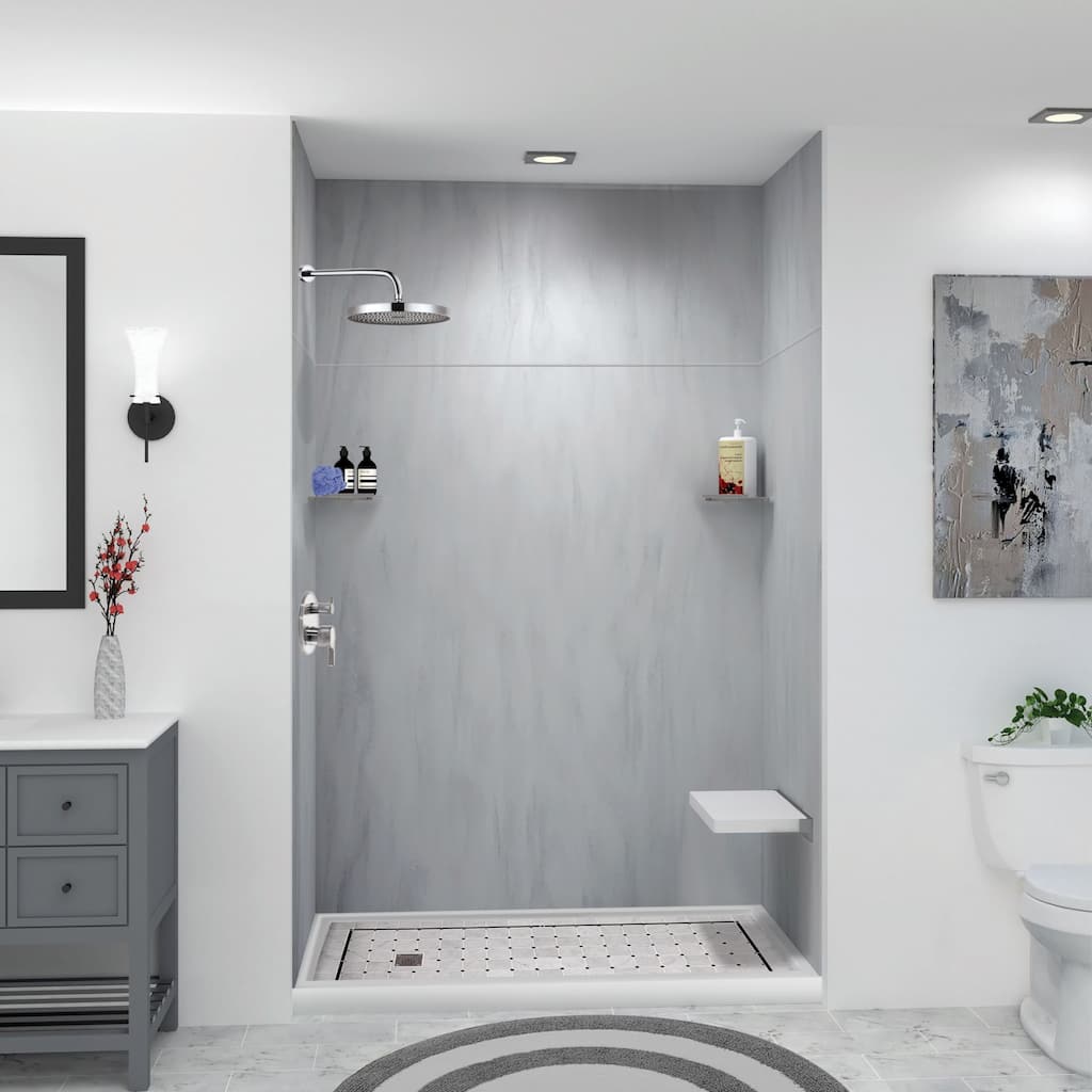 Transolid LWKX60367224 Lusso 96" H x 60" W x 36" D Three Wall Alcove