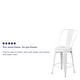 preview thumbnail 91 of 97, 24'' High Metal Indoor-Outdoor Counter Height Stool with Back