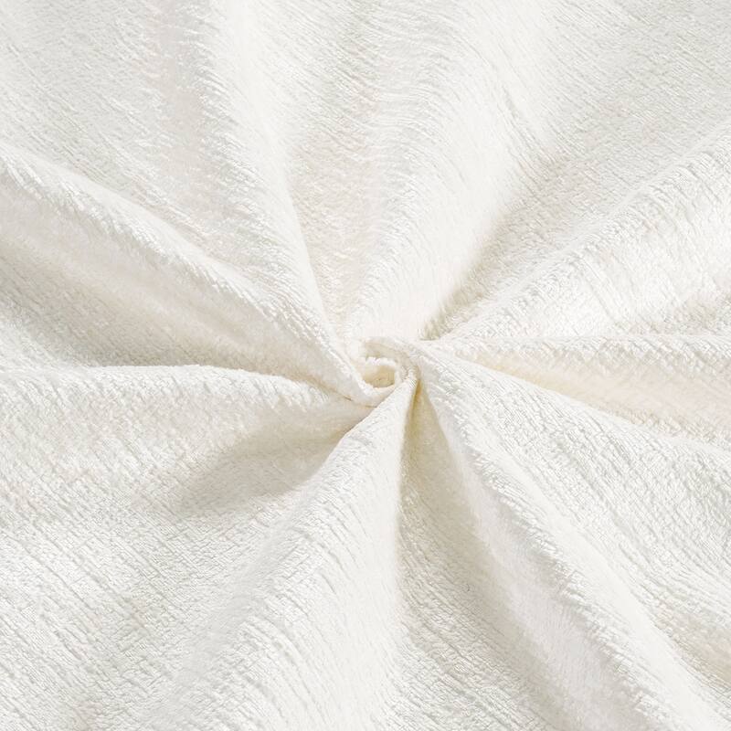 Roomfitters Queen Platform Bed Frame with White Upholstered Headboard, Mid-Century Modern Solid Wood Mattress Base, Natural