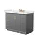 Option Dark Gray / White Quartz Top / Satin Bronze