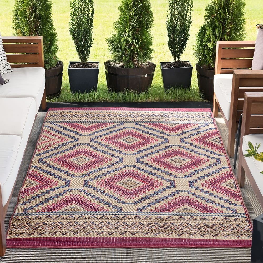 Sundown Moroccan Abstract Indoor/Outdoor Area Rug