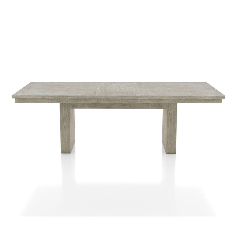 Furniture of America Yetaria Modern Farmhouse 7-Piece Extendable Dining Table Set with Leaf