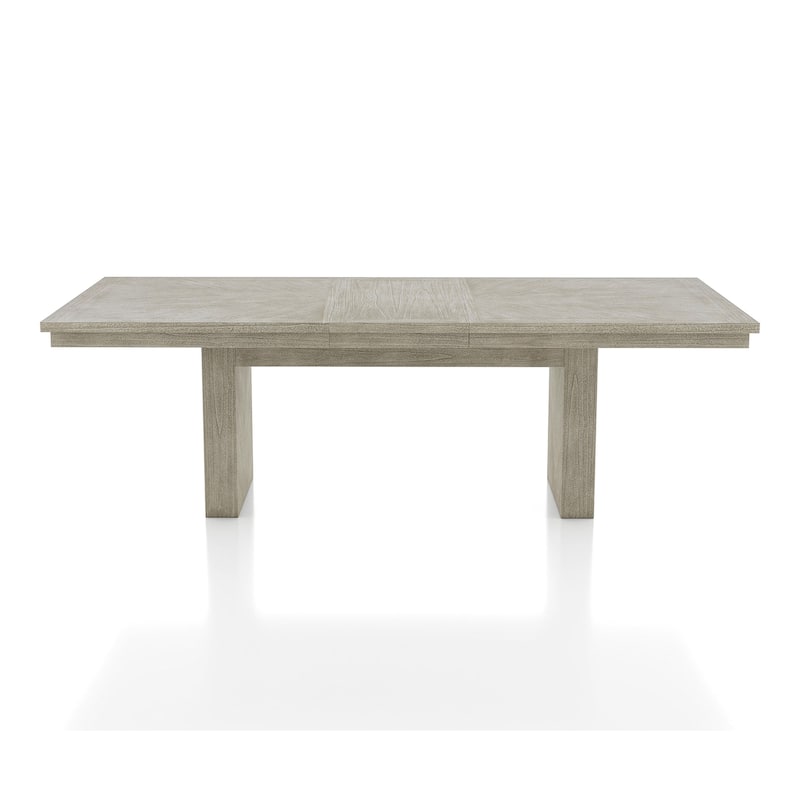 Furniture of America Yetaria Modern Farmhouse Natural 94-inch Wood Extendable Dining Table
