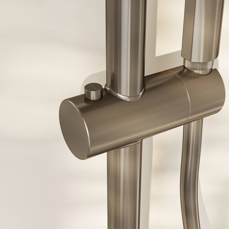 hower System with Rainfall Shower Head, Handheld Shower & Spray Gun Space Aluminum Wall Mount Bathroom Shower Faucet Set