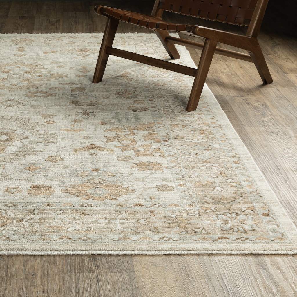 Style Haven Lucia Vintage Traditional Pale Blue/Beige Area Rug