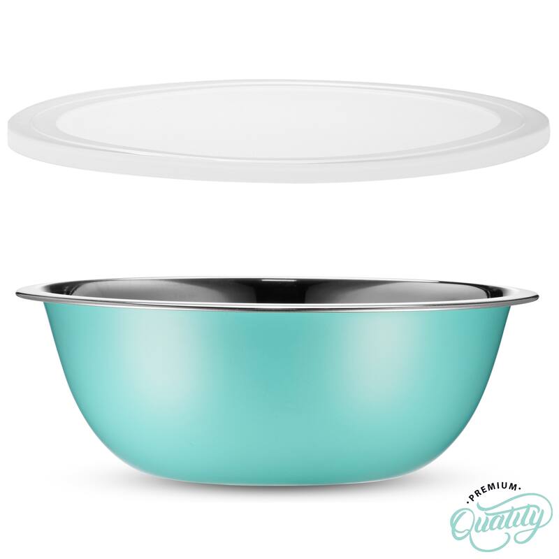 Heavy Duty Meal Prep Stainless Steel Mixing Bowls Set with Lids