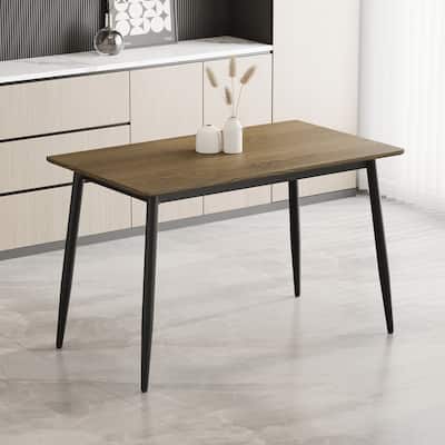 Modern minimalist wood grain tabletop dining table