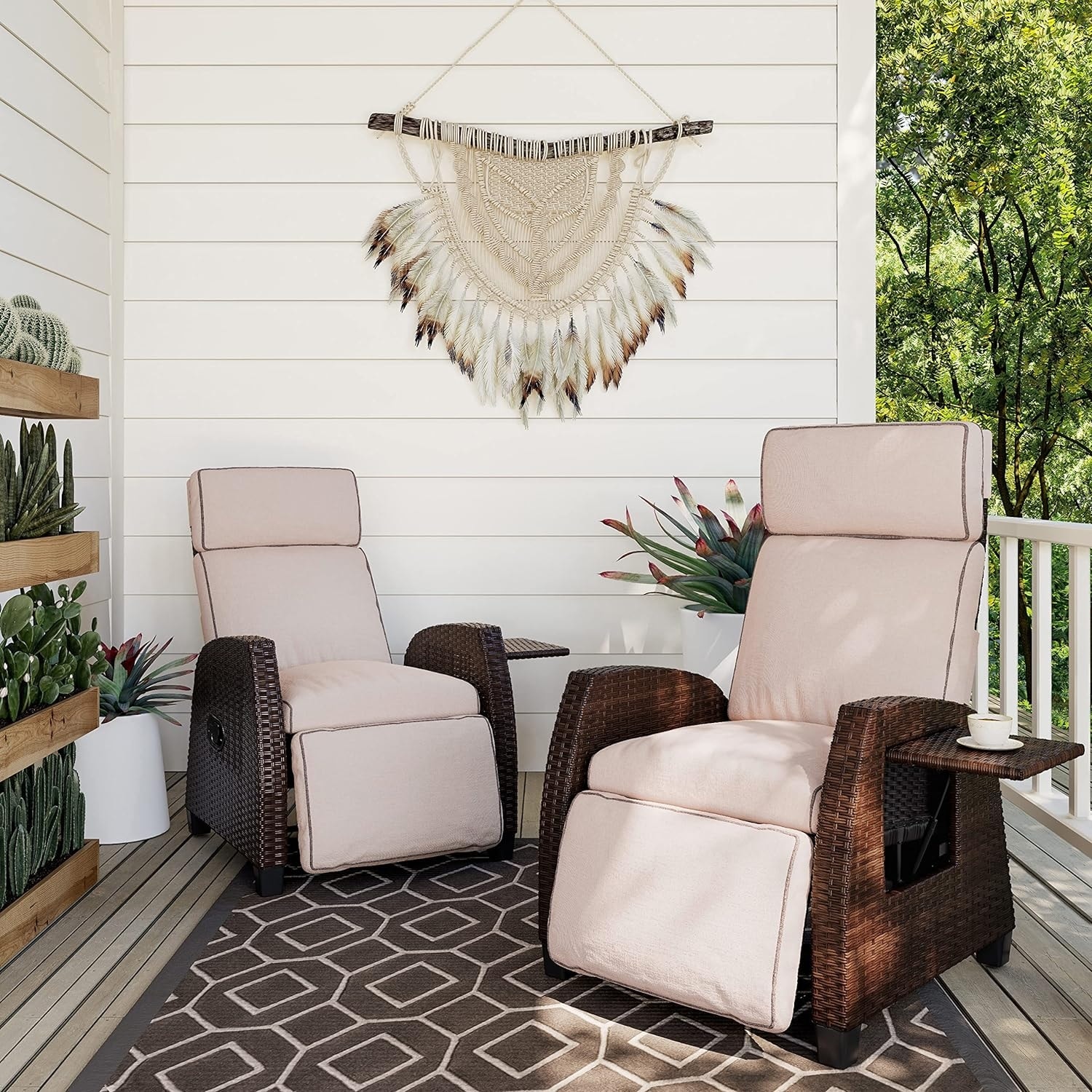 Reclining lounger outdoor best sale