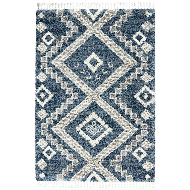 Nourison Scandinavian Shag Contemporary Tribal Area Rug