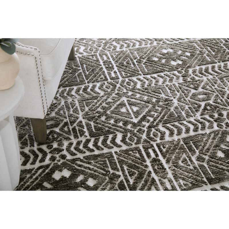 Grand Bazaar Oliena Machine Made Southwestern Modern Area Rug