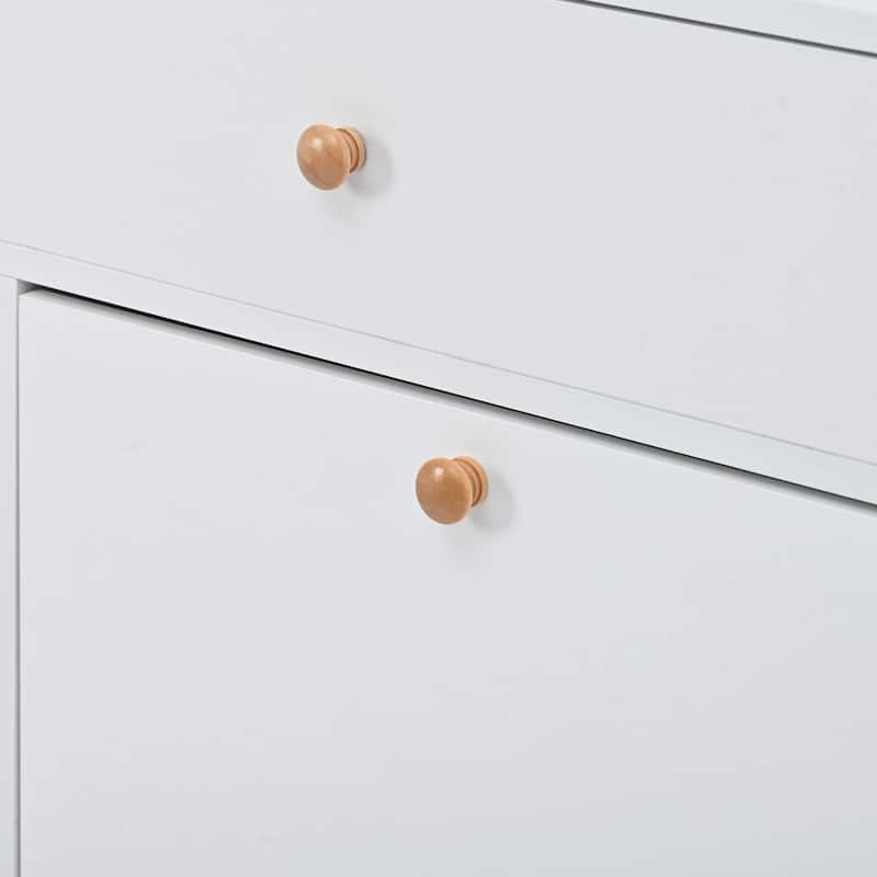 Modern Shoe Cabinet with 4 Flip Drawers