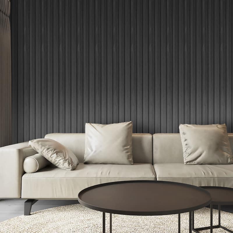 Art3d 103.94''x5.71'' Slat Wood Wall Paneling for Interior and Ceiling Decoration,4-Pack