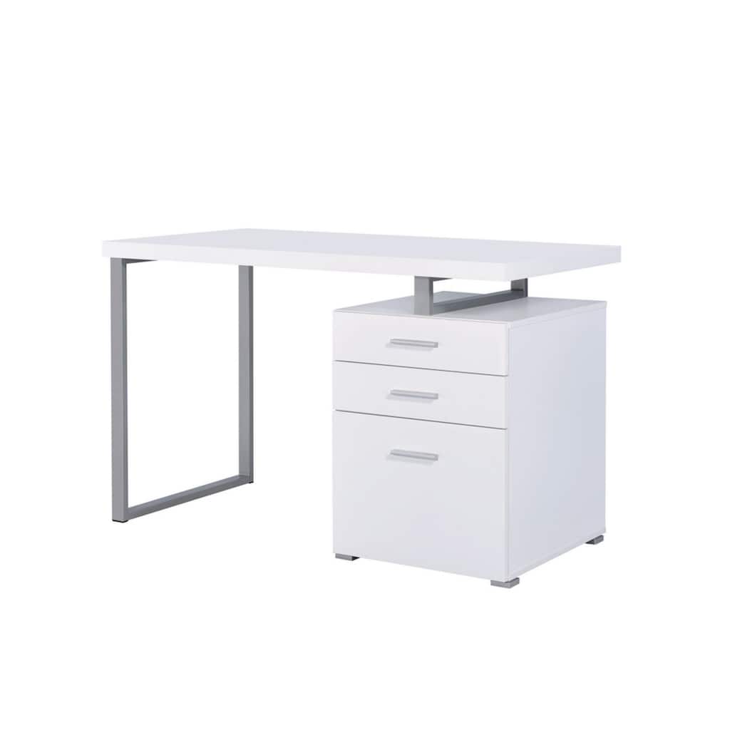 Superb white Office Desk with Reversible Set-Up