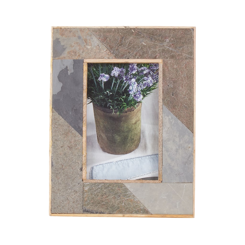 Slate Picture Frame With Distressed Design