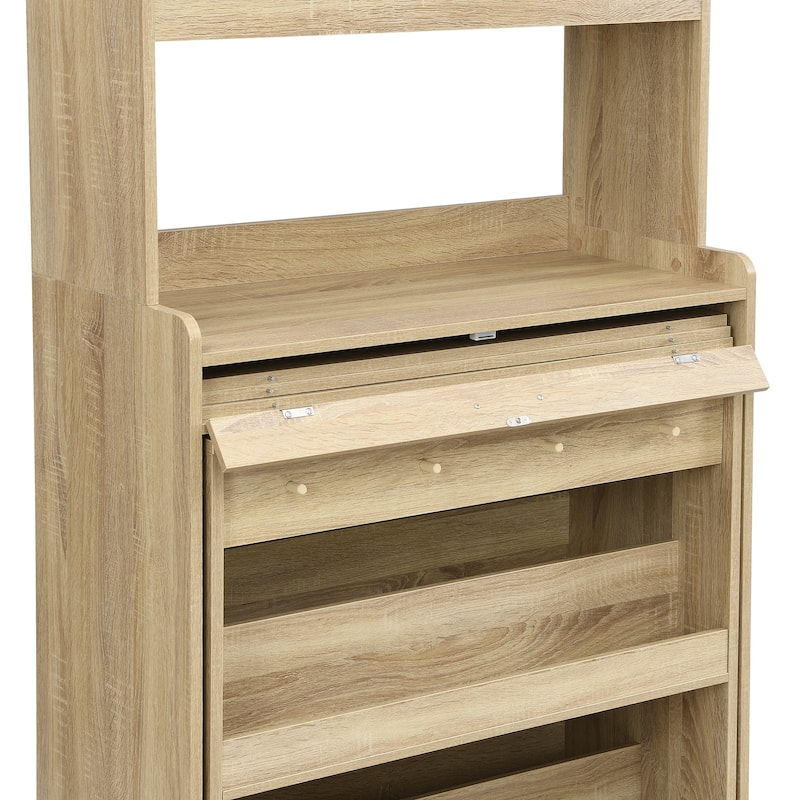 Multifunctional Buffet Hutch and Foldable Dining Table with Storage Unit and Rolling Wheels for Small Spaces