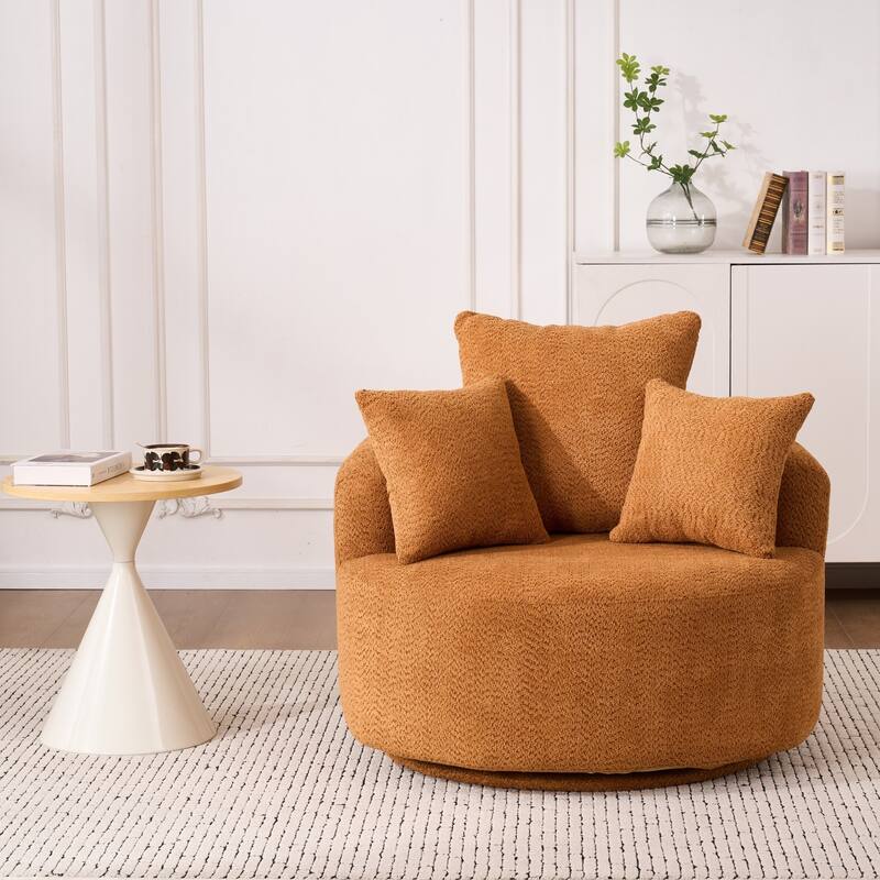 Swivel Compression Chair Single-Seat Compression Chair - Orange