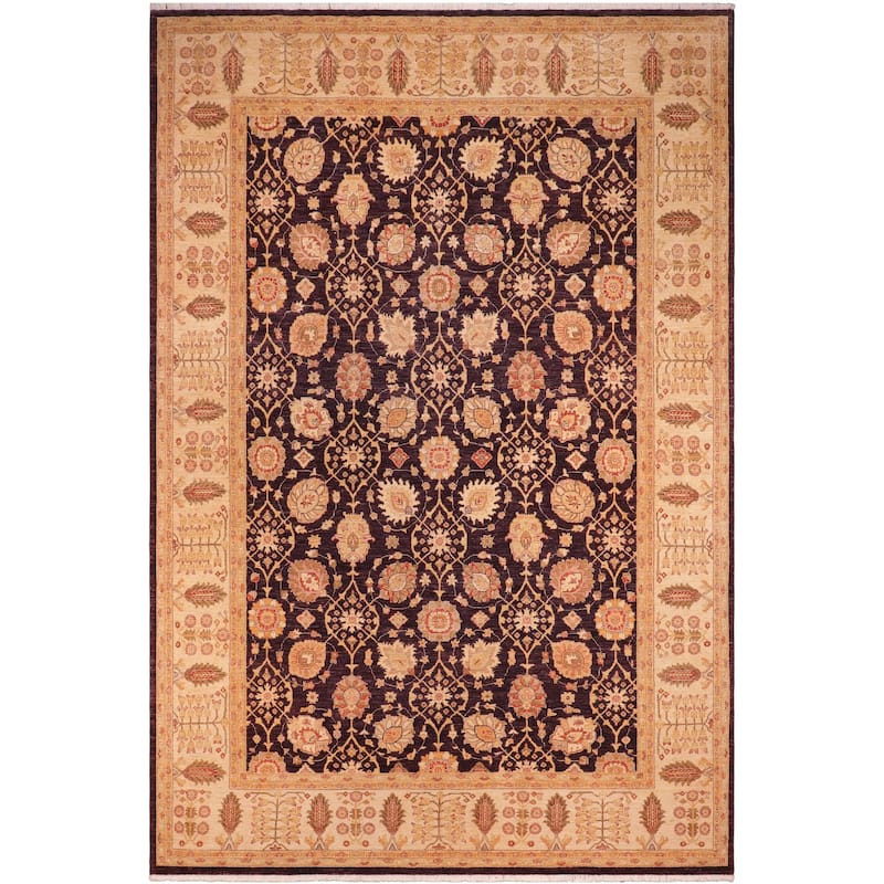 Classic Ziegler Tina Aubergine/Beige Wool Rug - 8'11'' x 12'0''