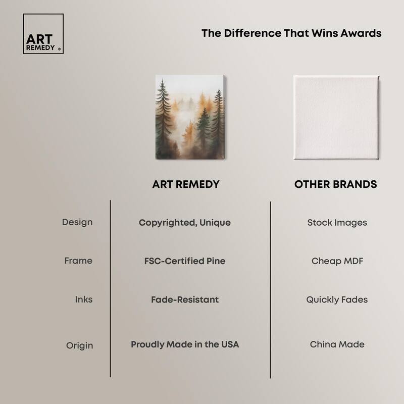 Misty Pines II Canvas by Art Remedy, Gallery Wrapped