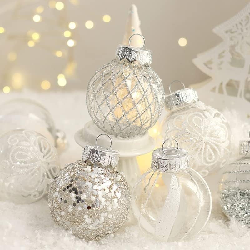 25 Pcs Christmas Decoration Ball Ornaments Set for Holiday Party Wedding - N/A