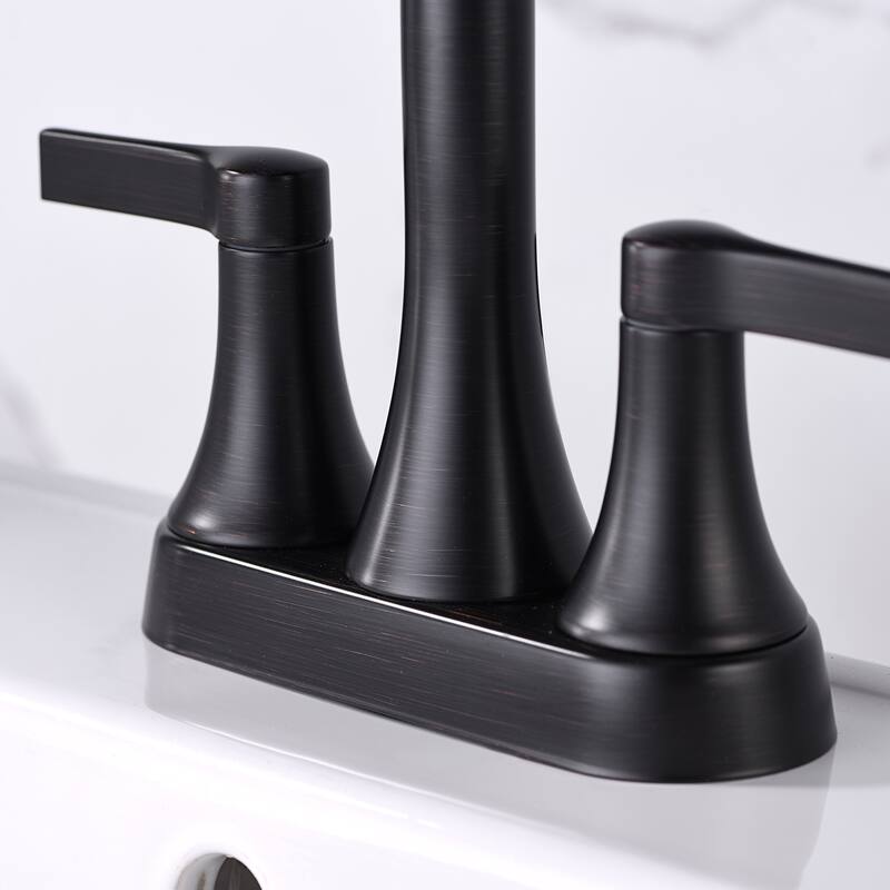 Luxier MSC11-T 4 in. Centerset 2-Handle Bathroom Faucet with Drain