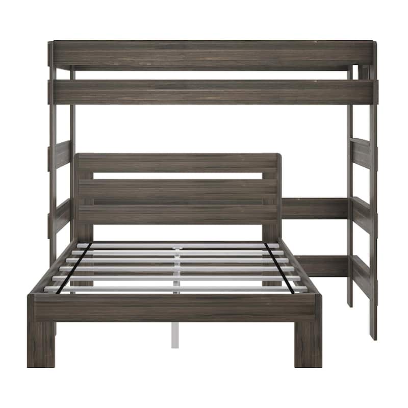 Max and Lily Farmhouse Twin over Queen L Shaped Bunk Bed