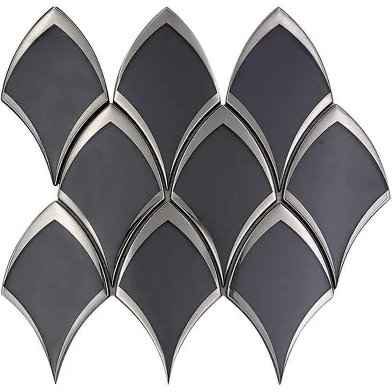 Mirari 10x12 in. Glossy Glass Fish-shaped Mosaic Wall Tile (4.25 sq ft/case, 5-Pack)