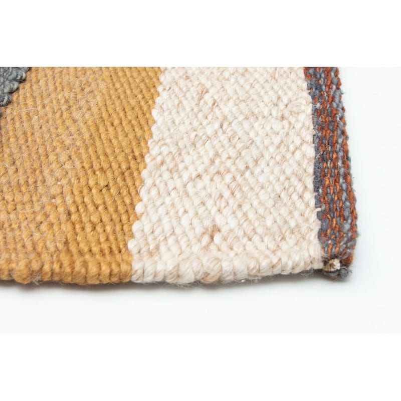 ECARPETGALLERY Braid weave Sienna Brown Wool Rug - 5'9 x 7'11