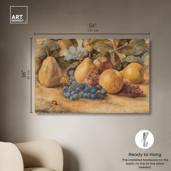 Still Life of Fruit on Ground Canvas Fall Wall Art by Art Remedy