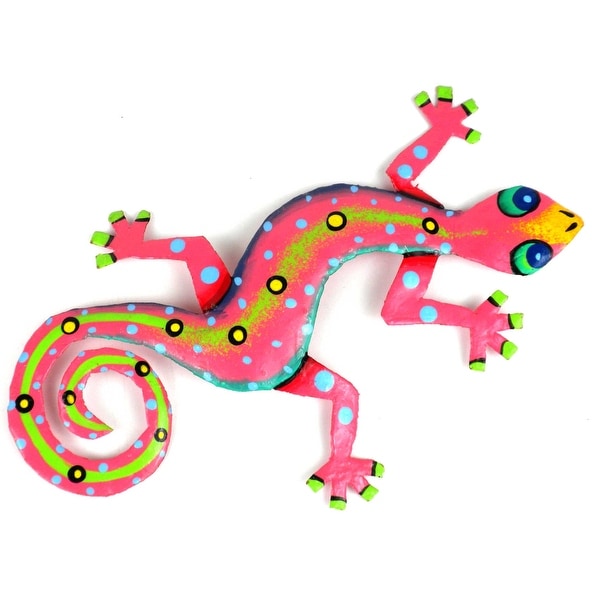 Handmade Recycled Metal Gecko Wall Art (Haiti). Opens flyout.