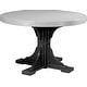 preview thumbnail 28 of 29, Poly Lumber Round Dining Table Set with 28" Benches Dining Height - Dove Grey & Black